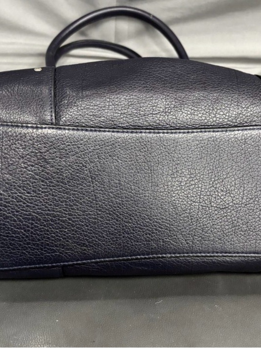 Coach NAVY Leather Satchel with Gold Hardware - Picture 4 of 9